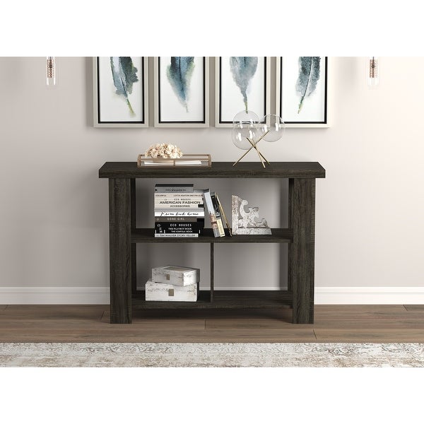 Console Table 41.25L Dark Grey 3 Shelves - 41.25