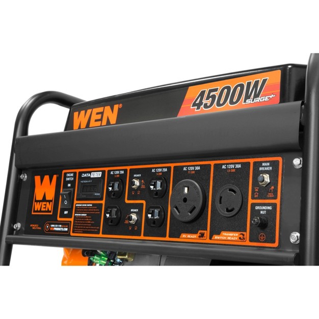 Wen Gn4500 4500 watt 212cc Transfer Switch And Rv ready Portable Generator