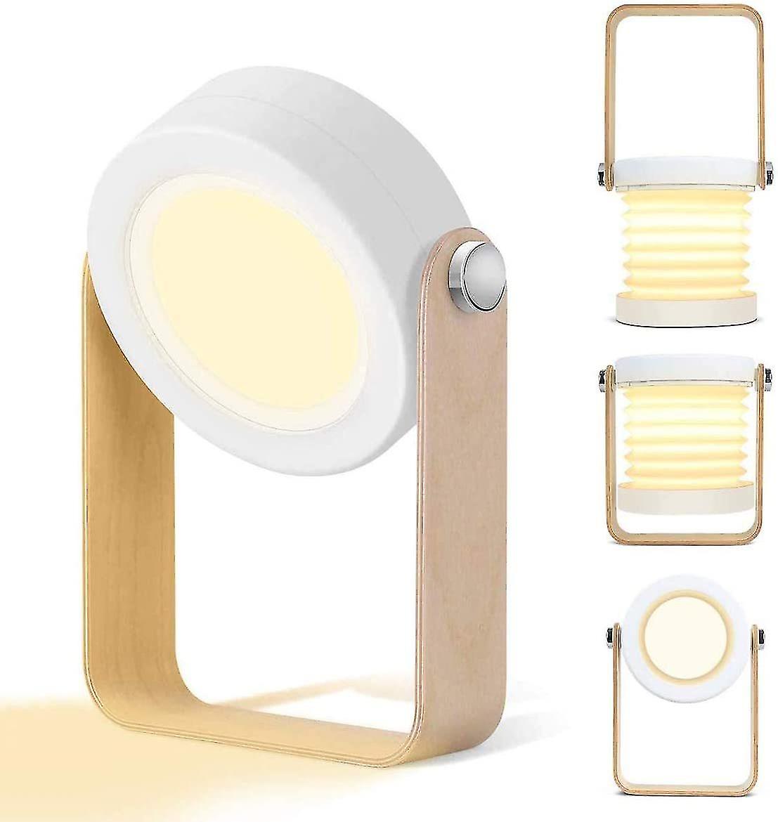 Foldable Touch Dimmable Reading LED Night Light Portable Lantern Lamp USB Rechargeable