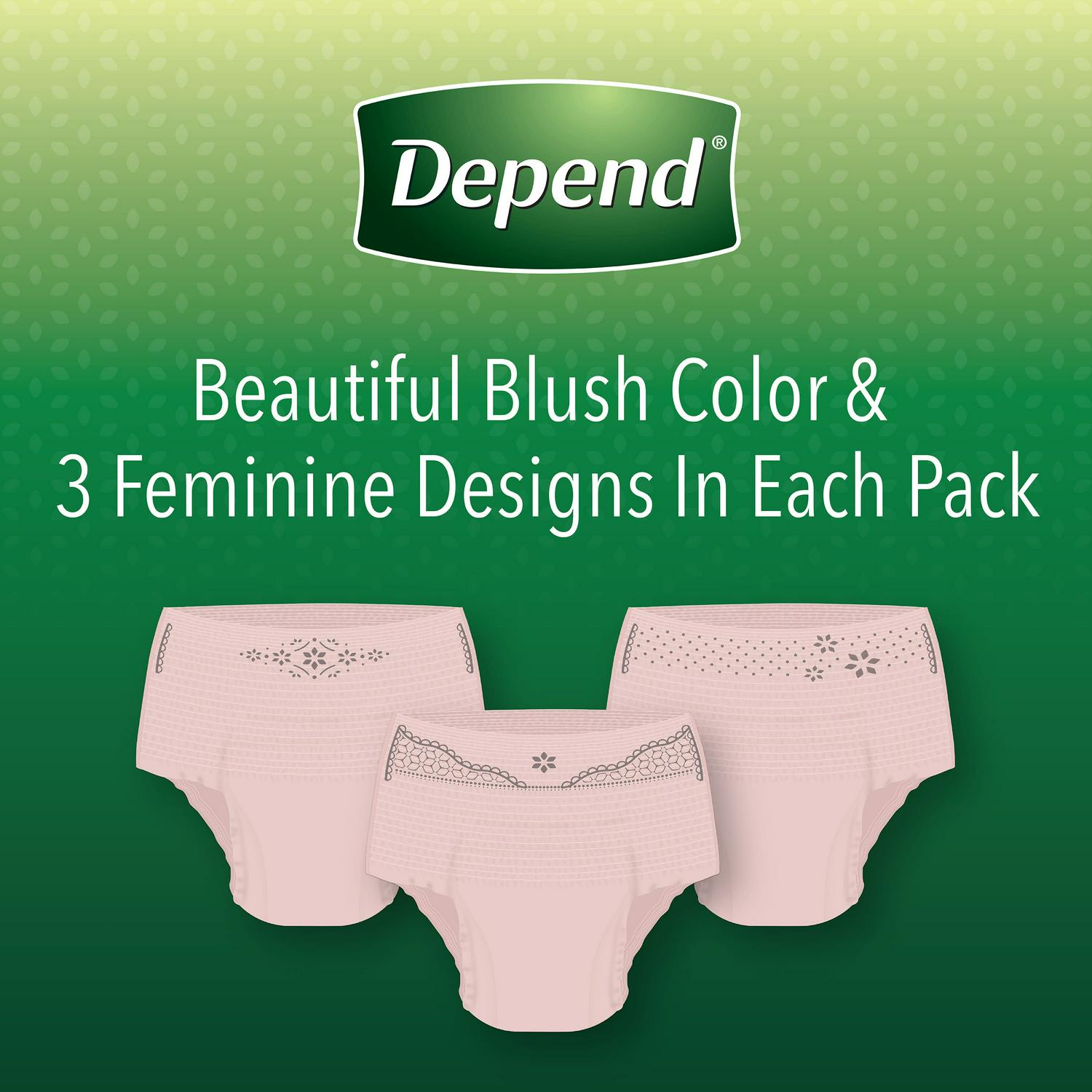 Depend FitFlex Incontinence Underwear for Women Maximum Absorbency XL Blush 68ct  Crowdfused