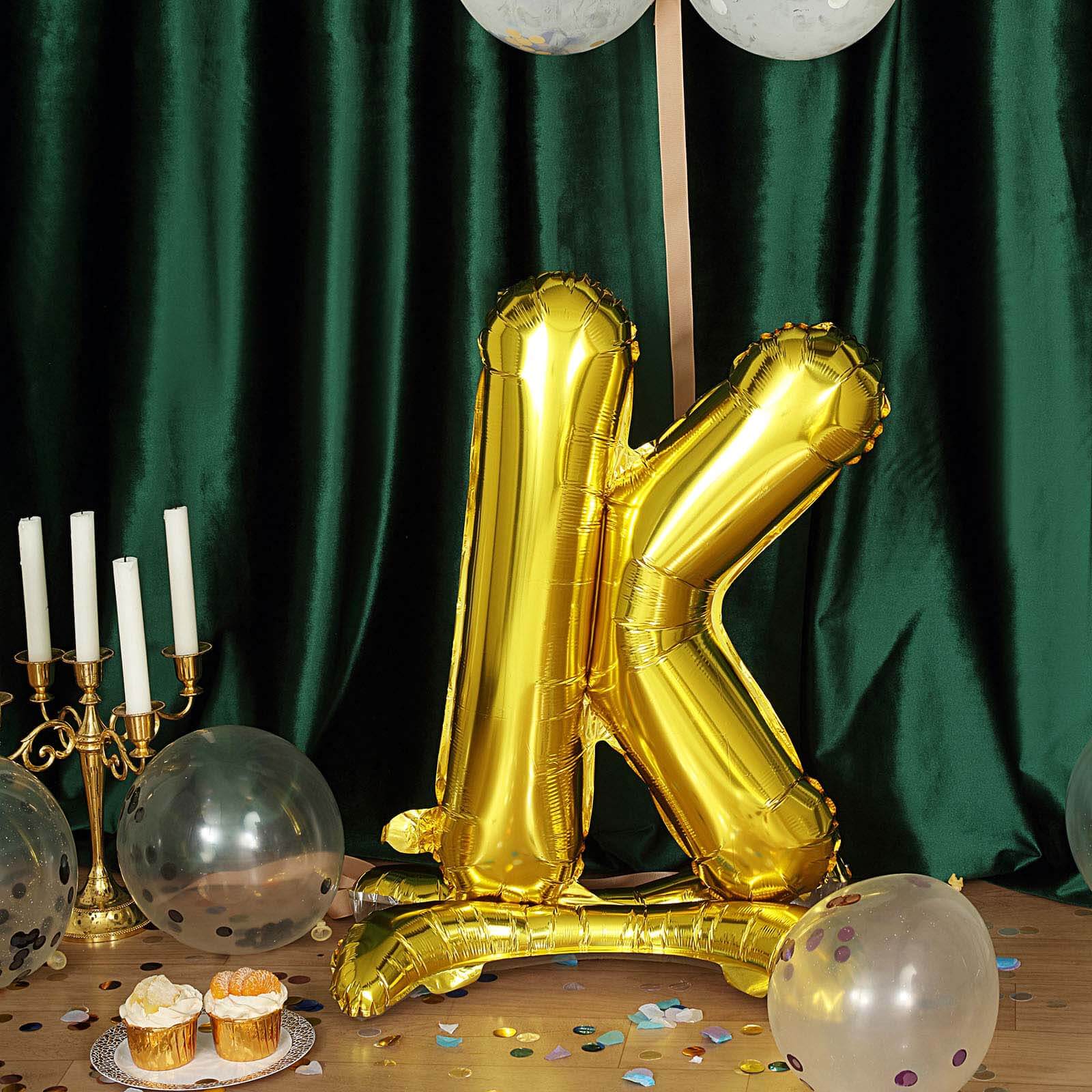 Gold Self Standing Helium/Air Mylar Foil Letter and Number Balloons 27