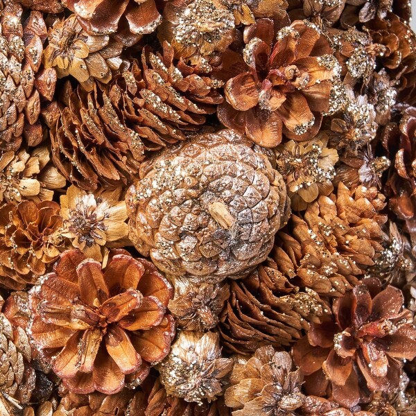 Christopher Knight Home Darcy PreDecorated Pine Cone and Glitter Artificial Tabletop Christmas Tree