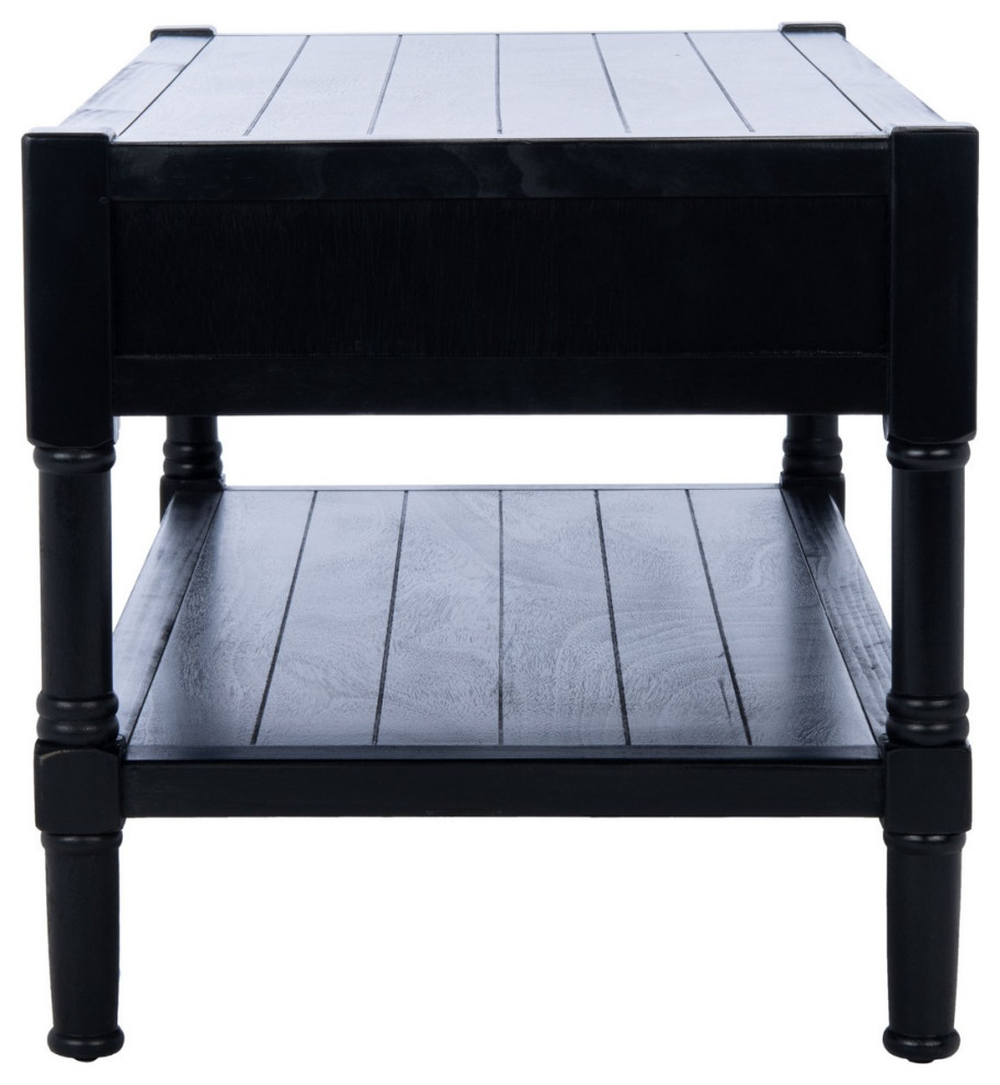 Artio 2 Drawer Coffee Table Black   Traditional   Coffee Tables   by AED Luxury Home Decor  Houzz