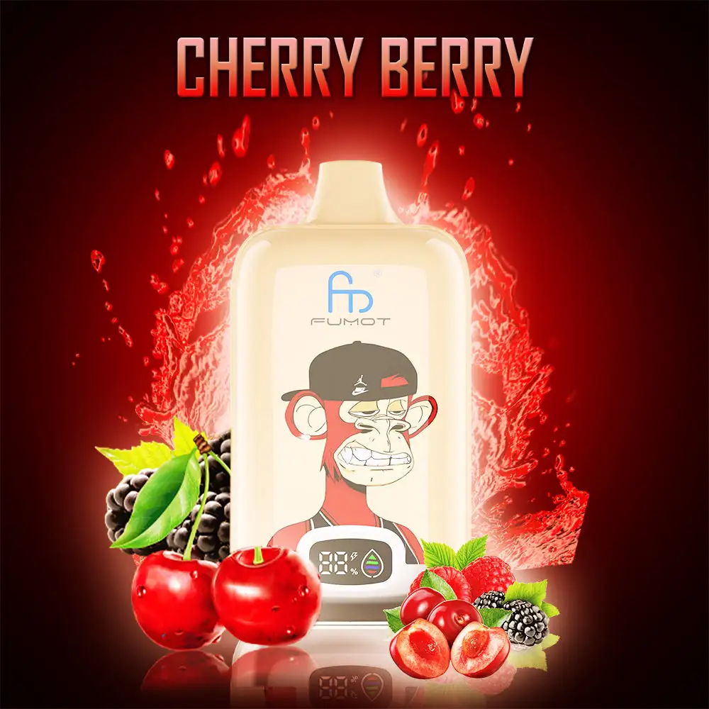 Fumot Tornado Digital Box 12000 Puffs - Cherry Berry