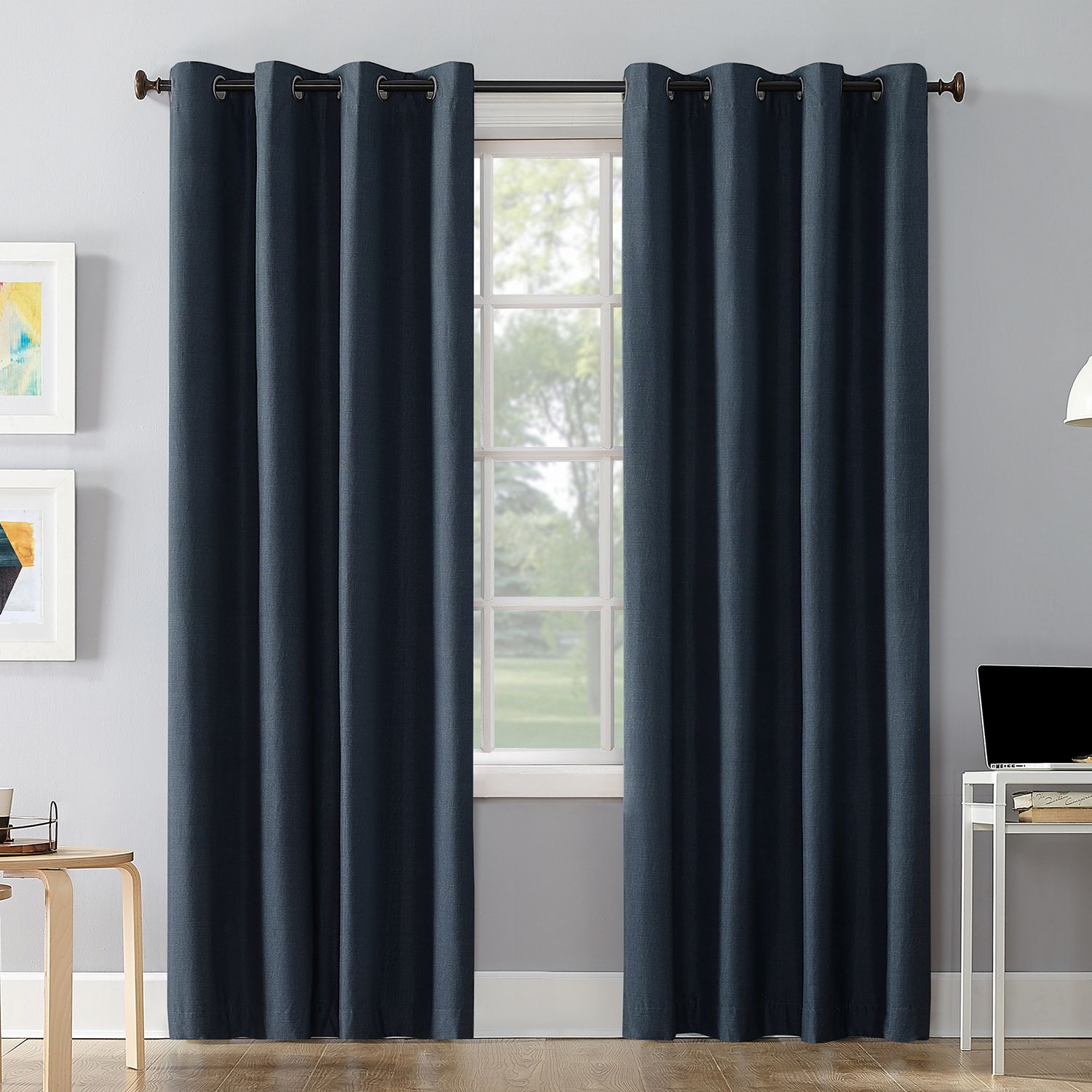 Sun Zero Cameron 100% Blackout Thermal Insulated Grommet Single Curtain Panel