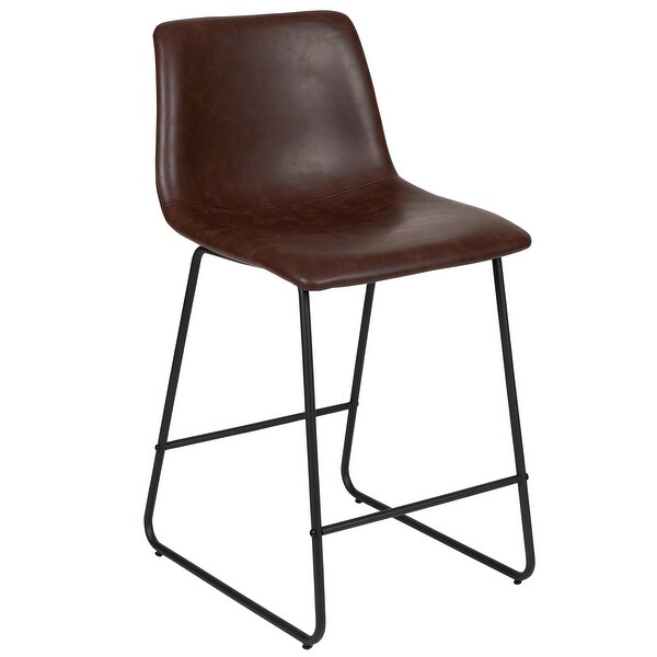 LeatherSoft Counter-height Stools (Set of 2)