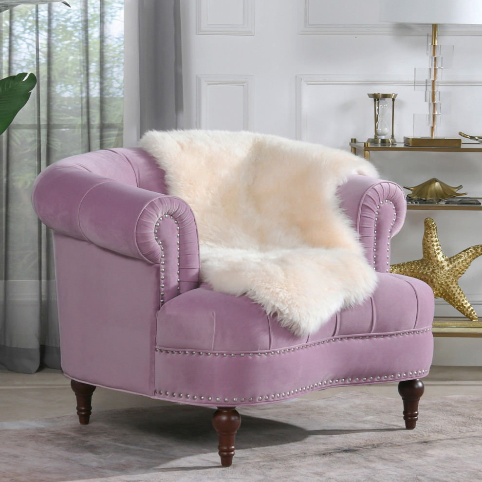 La Rosa 42 quotChesterfield Tufted Accent Chair   Eclectic   Armchairs And Accent Chairs   by Jennifer Taylor Home  Houzz