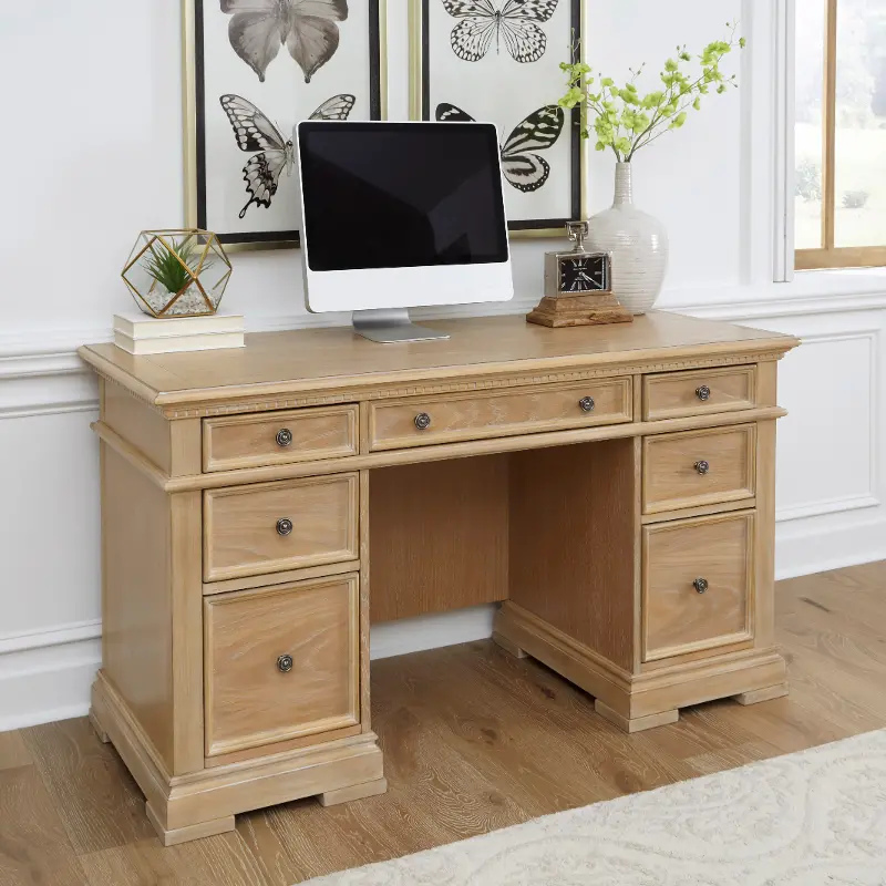 Manor House Brown Pedestal Desk