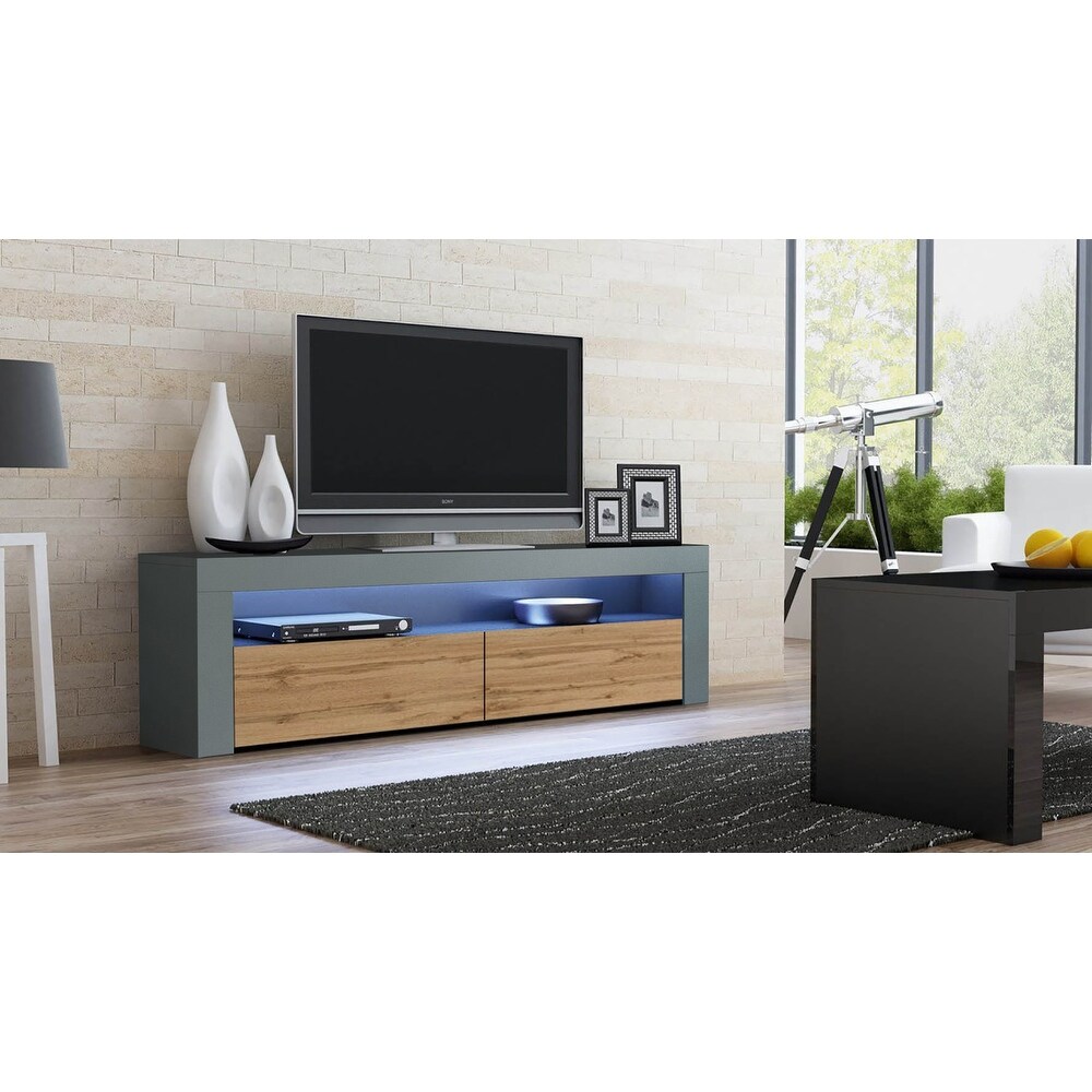 Milano Classic Modern 16 color LED 63 inch TV Stand