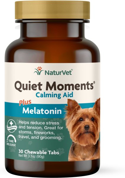 NaturVet Quiet Moments Chewable Tablets Calming Supplement for Dogs