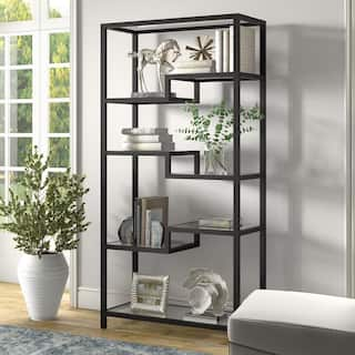 MeyerCross Johann 68 in. Blackened Bronze Metal 4-Shelf Bookcase BK0451