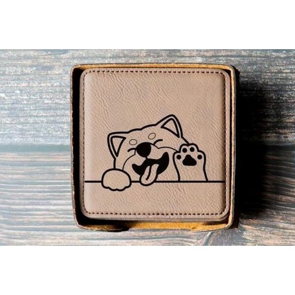 Waving Dog Coaster - Set of 6