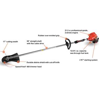 ECHO 21.2 cc Gas 2-Stroke Straight Shaft String Trimmer SRM-225I