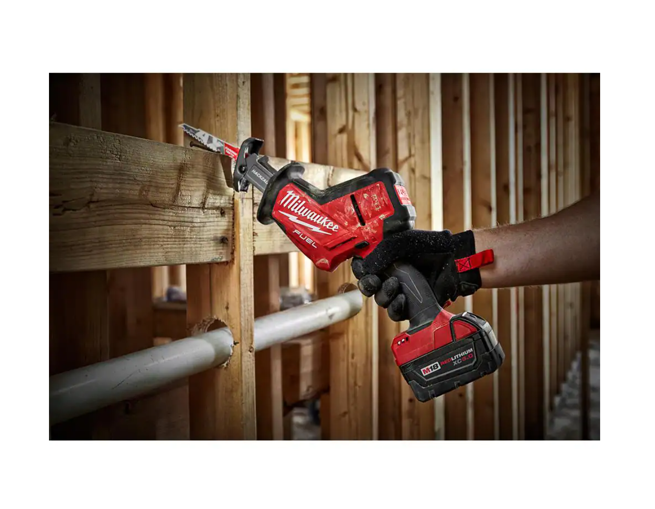 Milwaukee 2719-20-48-11-1820 M18 FUEL 18-Volt Lithium-Ion Brushless Cordless HACKZALL Reciprocating Saw with 2.0 Ah Battery