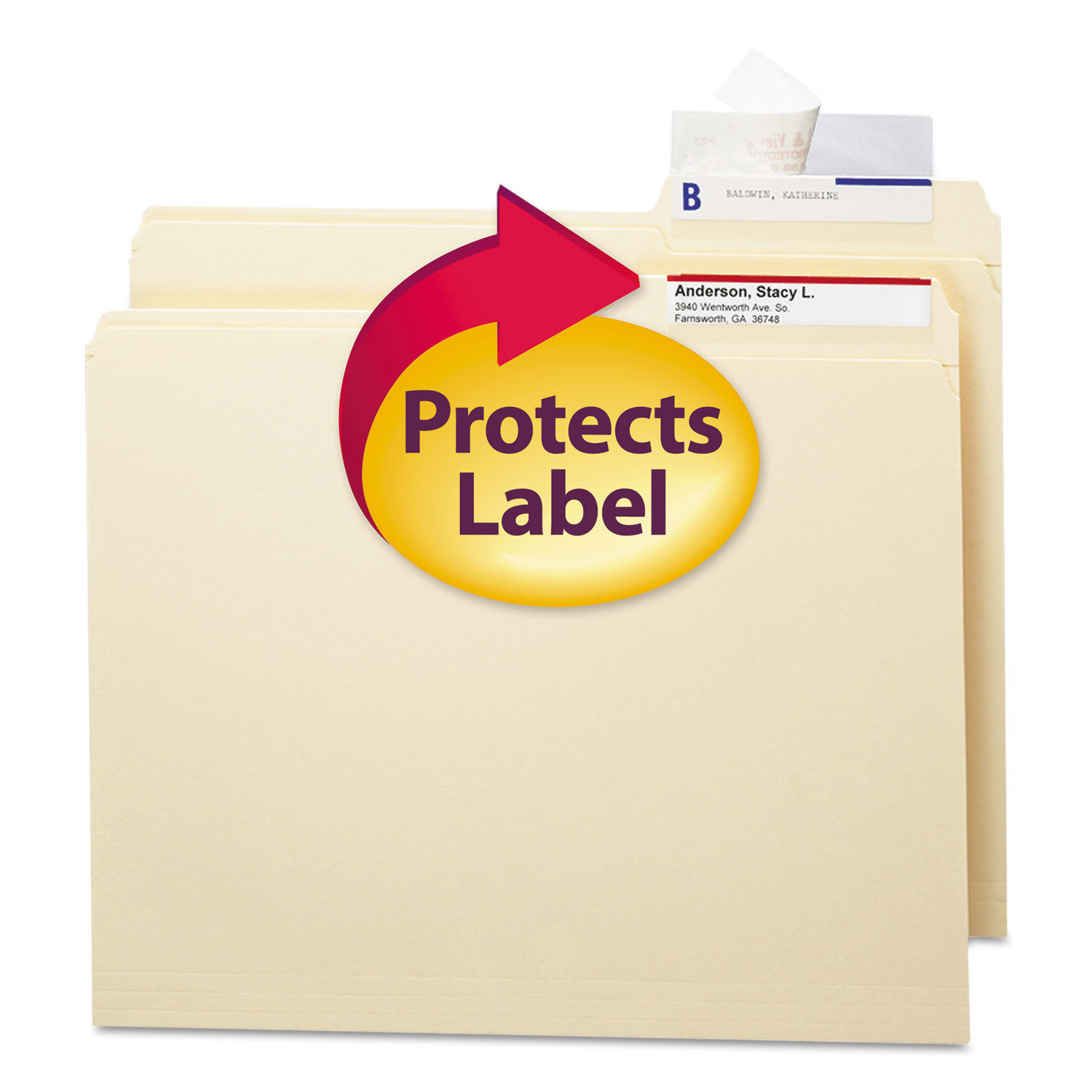 Seal and View File Folder Label Protector by Smeadandreg; SMD67600