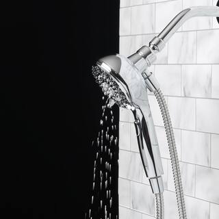 Glacier Bay Push Release 6-Spray Patterns with 1.8 GPM 4.25 in. Wall Mount Handheld Shower Head in Chrome 8571101HC