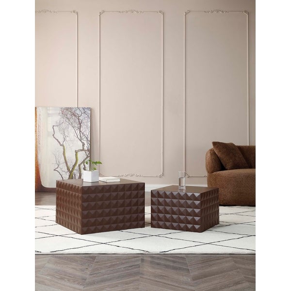 Square Coffee Table Set of 2 for Living Room/Leisure Area