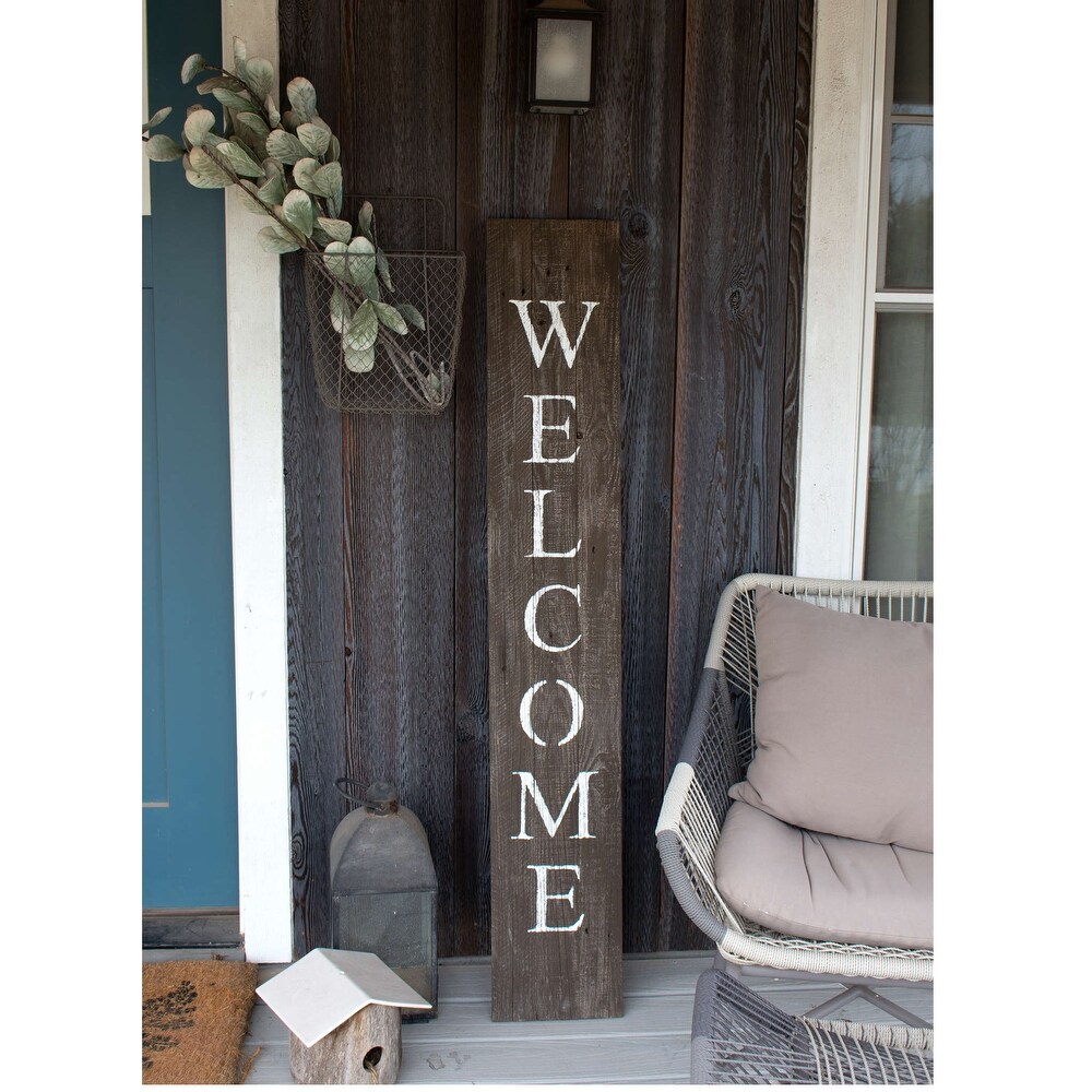 Rustic Farmhouse 5ft Vertical Front Porch Welcome Sign