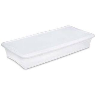 Sterilite 41 Qt. Under Bed Latch Tote Storage Box Containers (6-Pack) 6 x 19608006