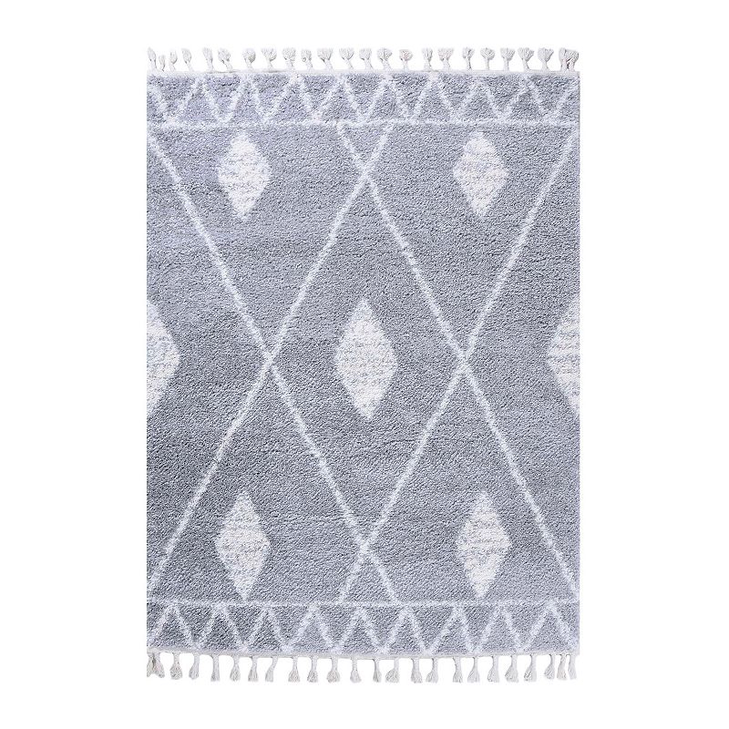 SUPERIOR Boho Tribal Geometric Indoor Tassled Shag Area Rug