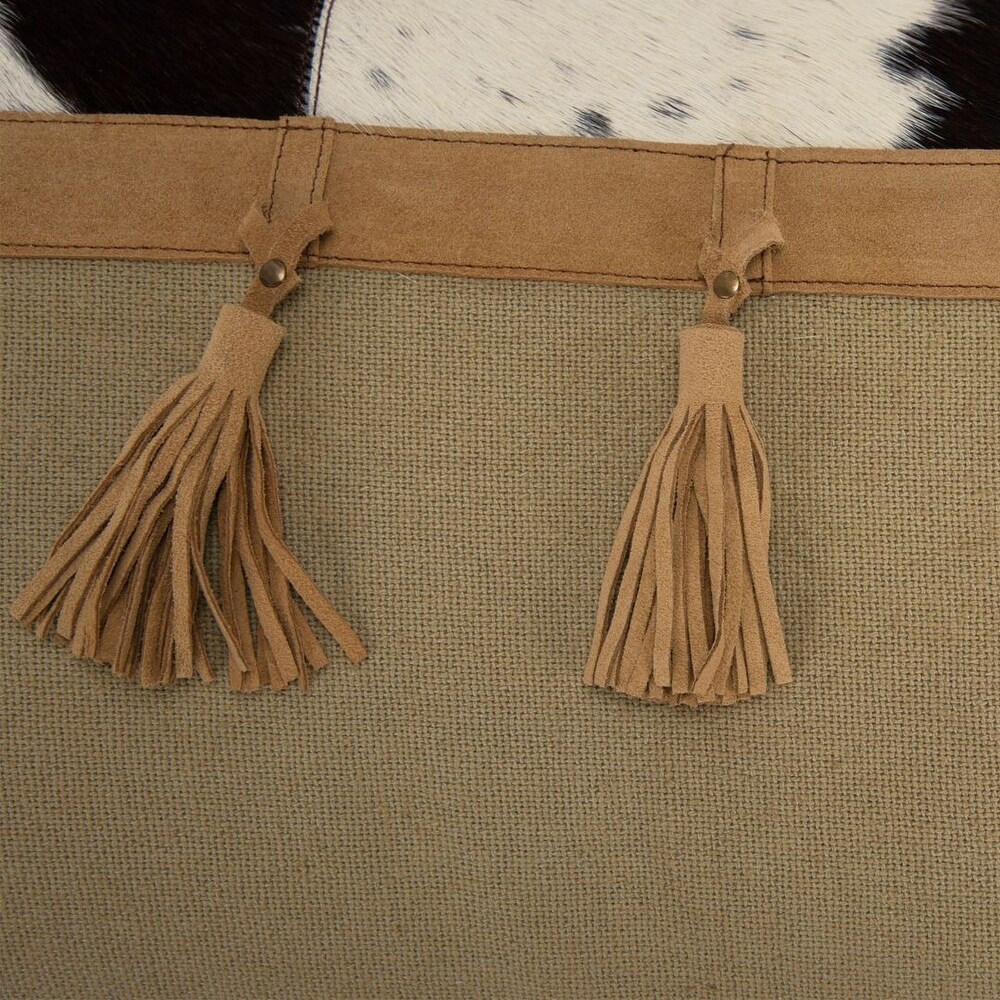 Rizzy Home Brown Half Solid With Tassels 14\