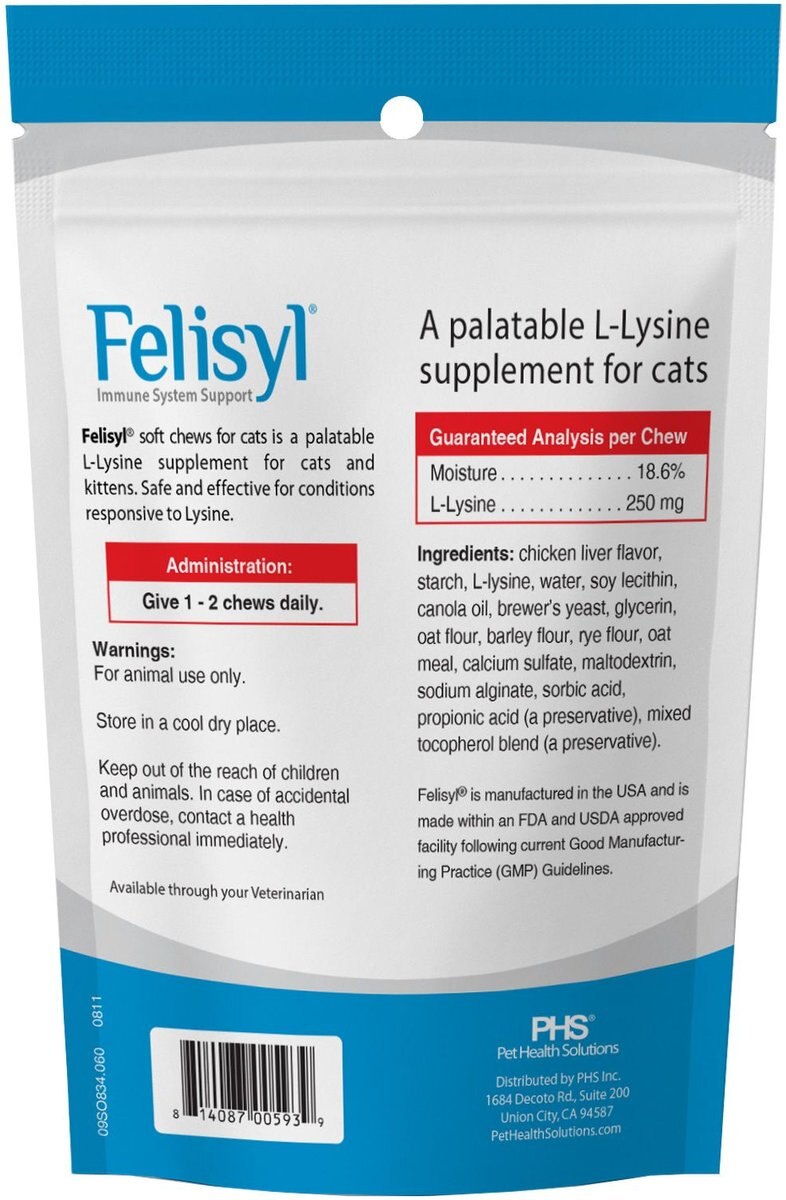 Felisyl Chicken Flavored Soft Chew Immune Supplement for Cats