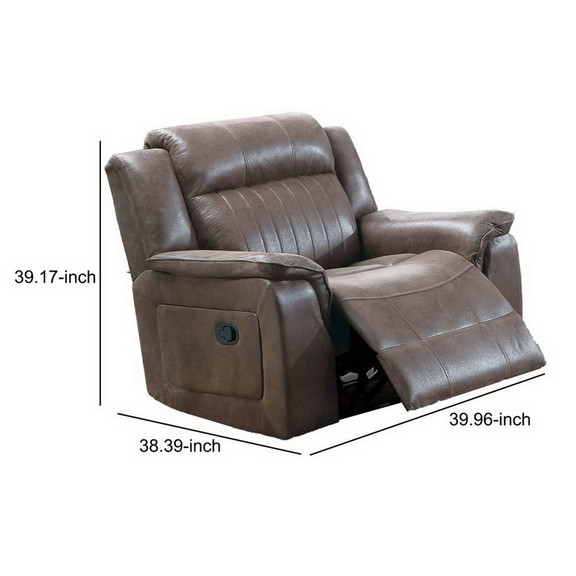 Benjara BM232604 Fabric Manual Recliner Chair with...