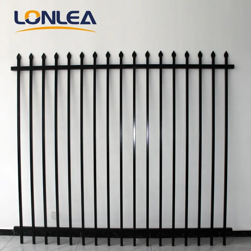 Wholesale Galvanized Metal Fence Panels Residential Steel Wrought Iron Fencing