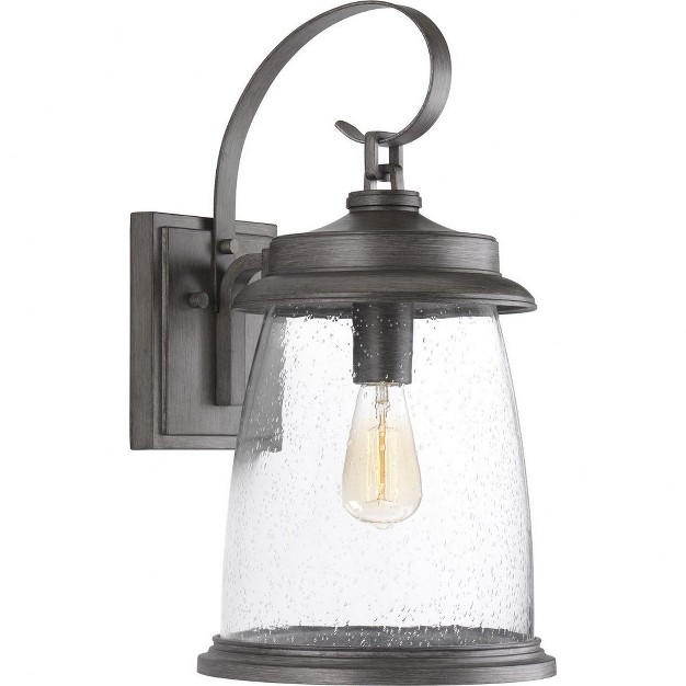 Progress Lighting Conover 1 light Large Wall Lantern In Antique Pewter With Clear Seeded Glass Shade