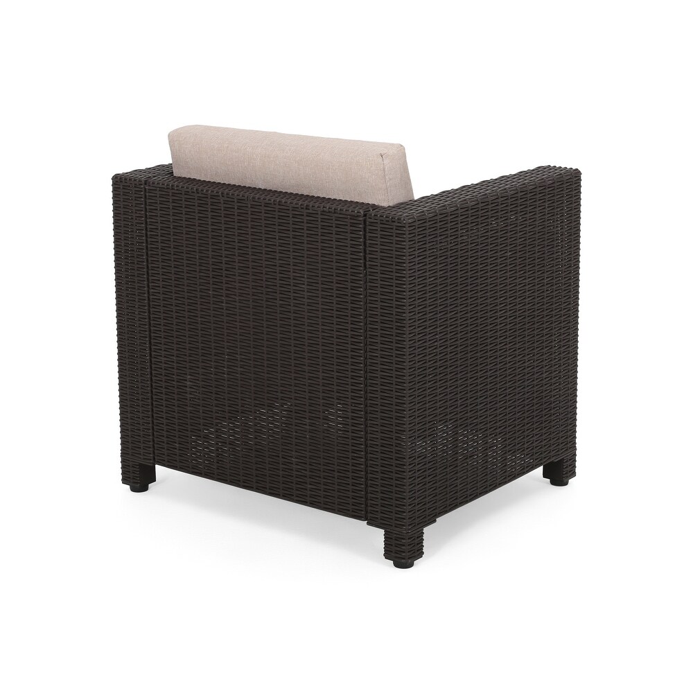 Waverly Outdoor 2 seater Faux Wicker Chat Set by Christopher Knight Home