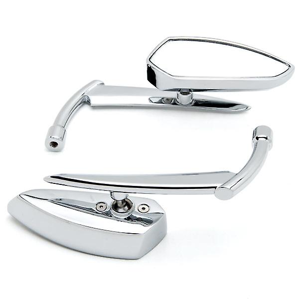 Custom Rear View Mirrors Chrome Pair w/Adapters Compatible with Honda CX FT GB 360 500 650