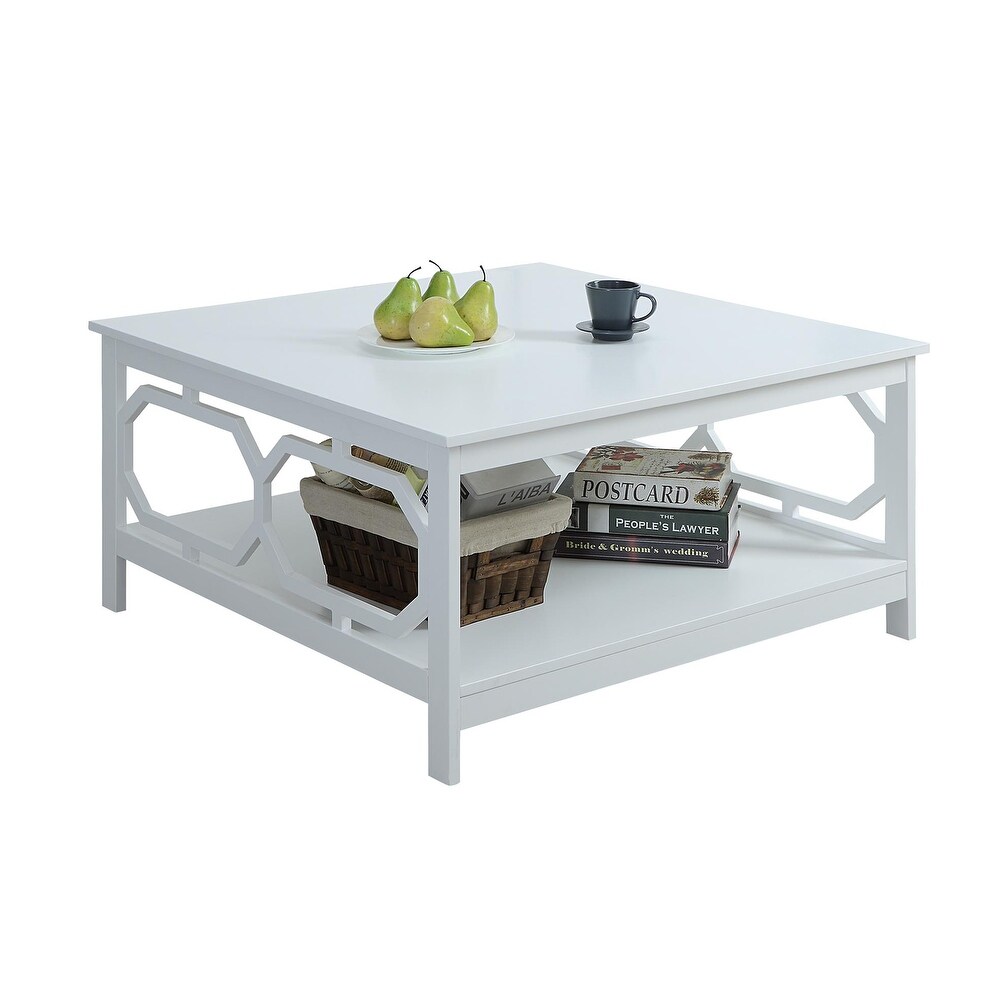 Convenience Concepts Omega Square 36 inch Coffee Table with Shelf