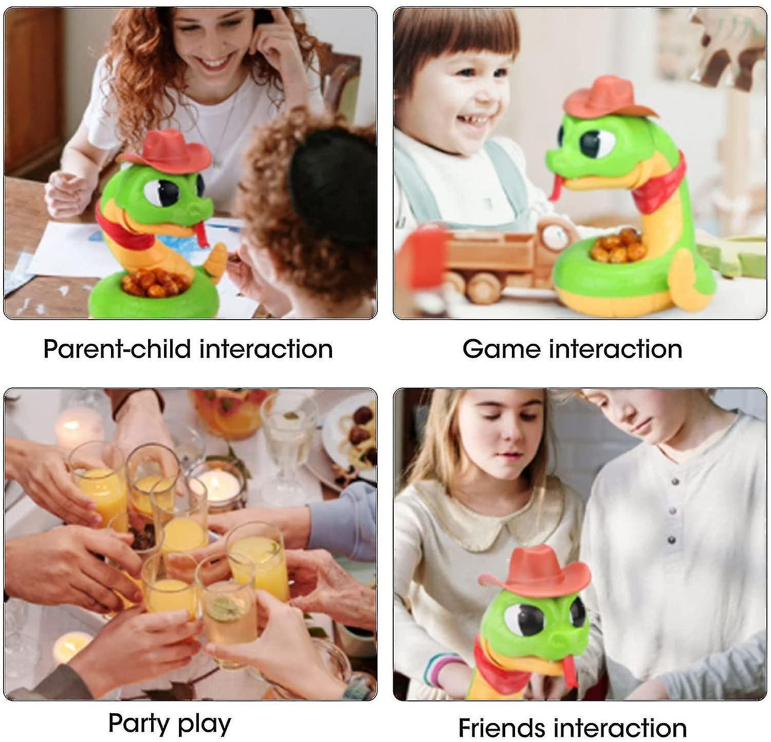 Electric Rattle Snake Tricky Toy， Scary Biting Snake Interactive Game Multiplayer Party Game Prank Toy