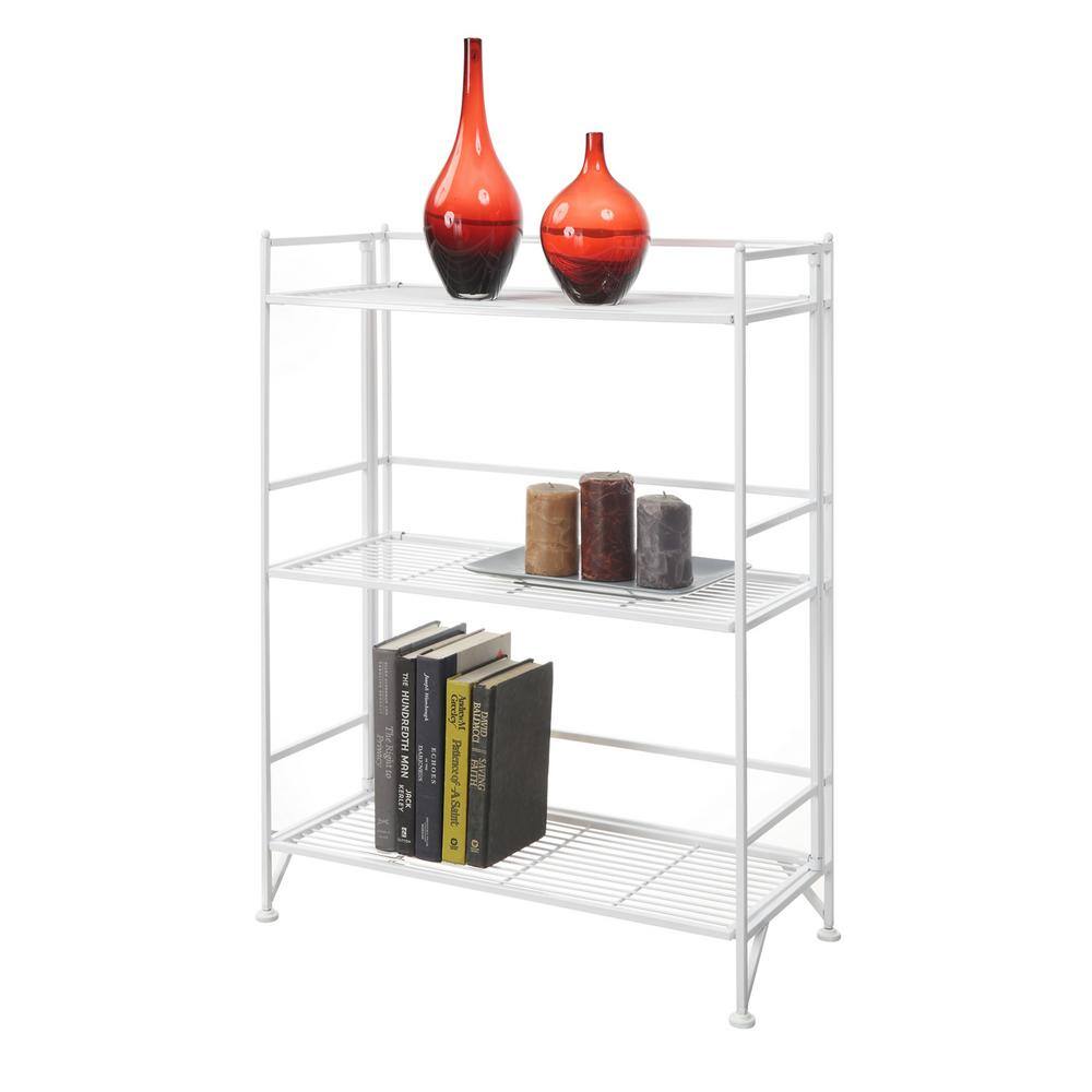 Convenience Concepts Designs2Go White 3-Tier Metal Wire Shelving Unit (25 in. W x 33 in. H x 11 in. D) 8019W