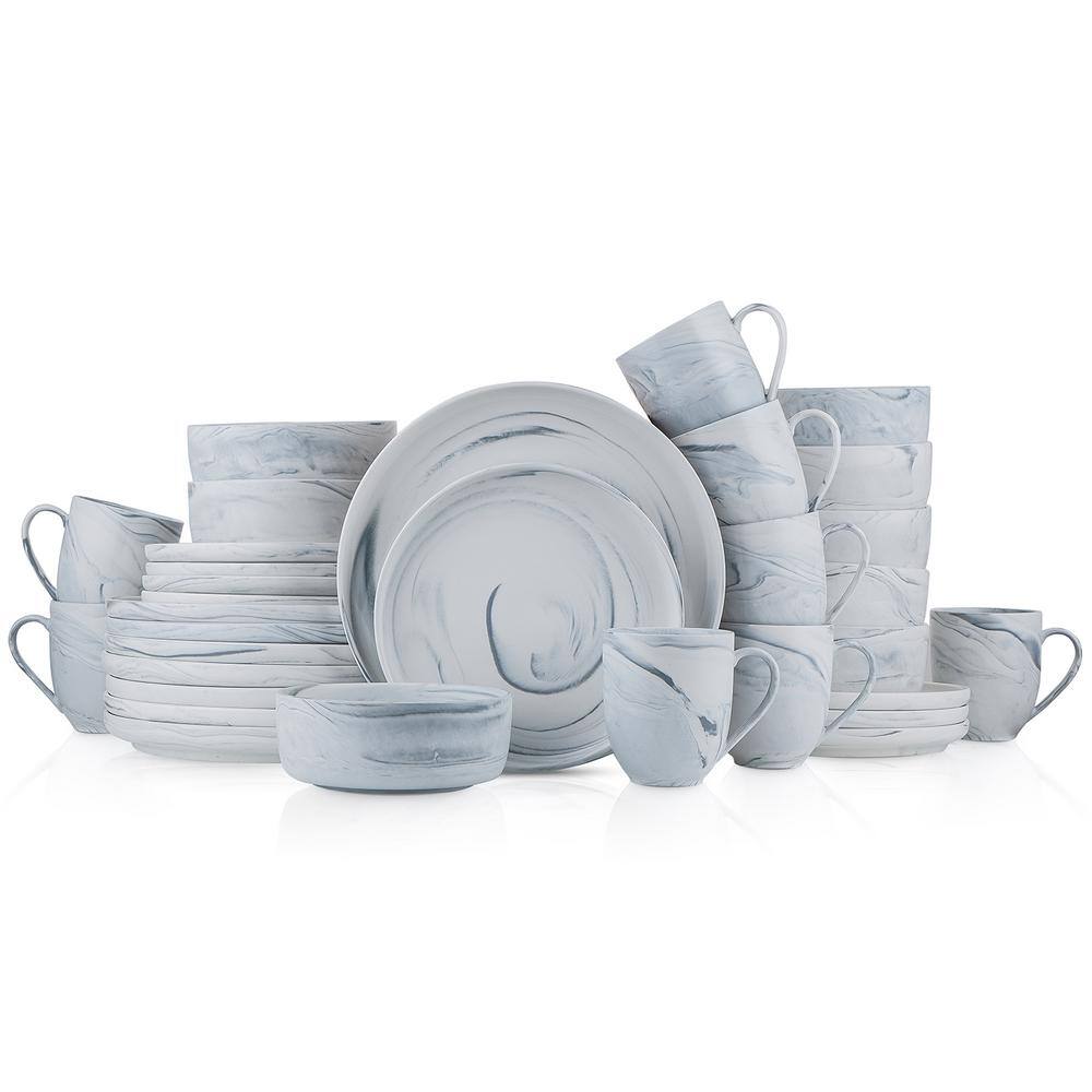 STONE LAIN Stone Lain Brighton 32-Piece Dinnerware Set Porcelain Service For 8 Gray BLB0463-B020002