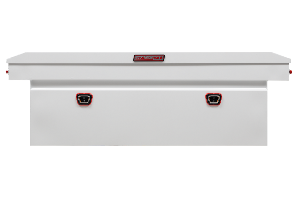 Weather Guard Saddle Truck Tool Box Steel Full Deep White