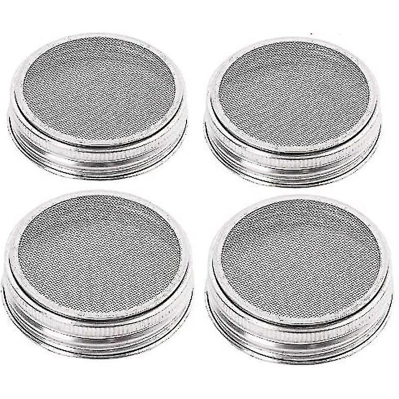 4-pack Stainless Steel Sprout Jar Lid Kit For Excellent Ventilation Wide Mouth Mason Jars Mason Jars For Making