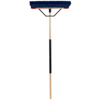 HARPER 24 in. Premium Outdoor HardwoodSteel Handle Push Broom for Dirt Soil Mulch Grass and Oil Dry 20201042