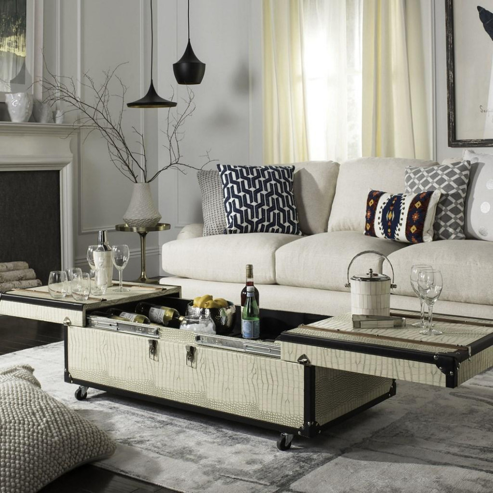 Joseph Coffee Table Cream   Modern   Coffee Tables   by Virgil Stanis Design  Houzz