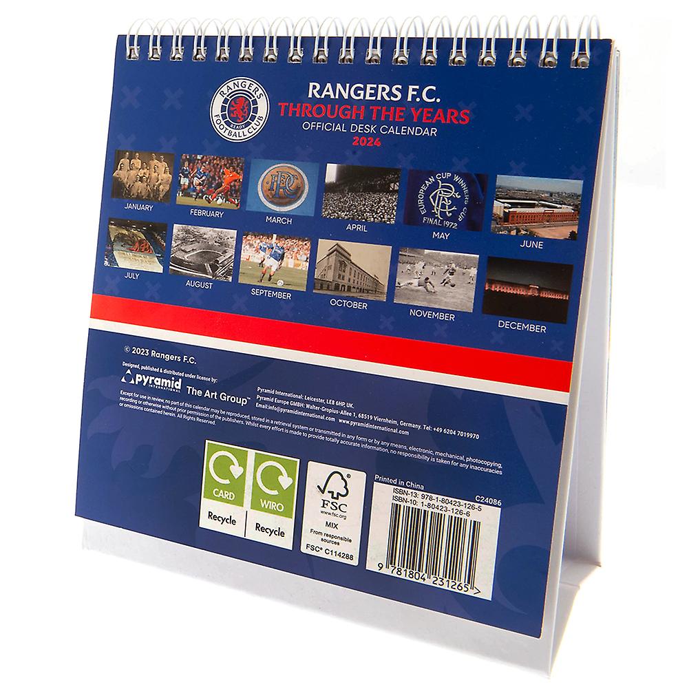 Rangers FC 2024 Desktop Calendar