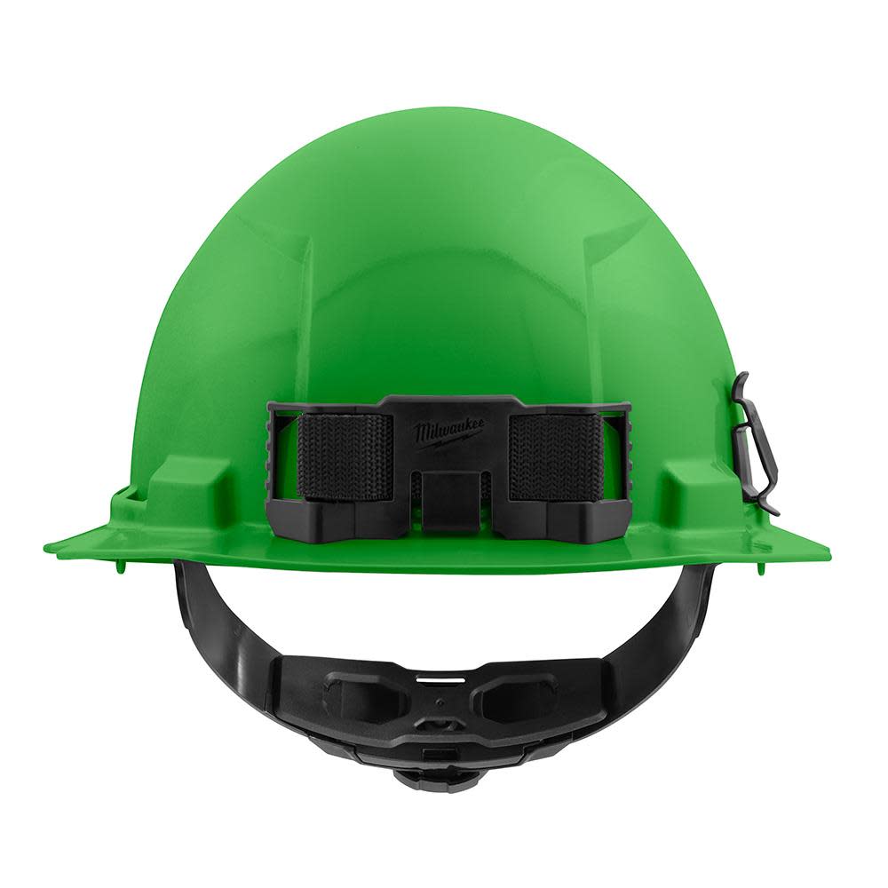 Milwaukee Green Full Brim Hard Hat with 4pt Ratcheting Suspension Type 1 Class E