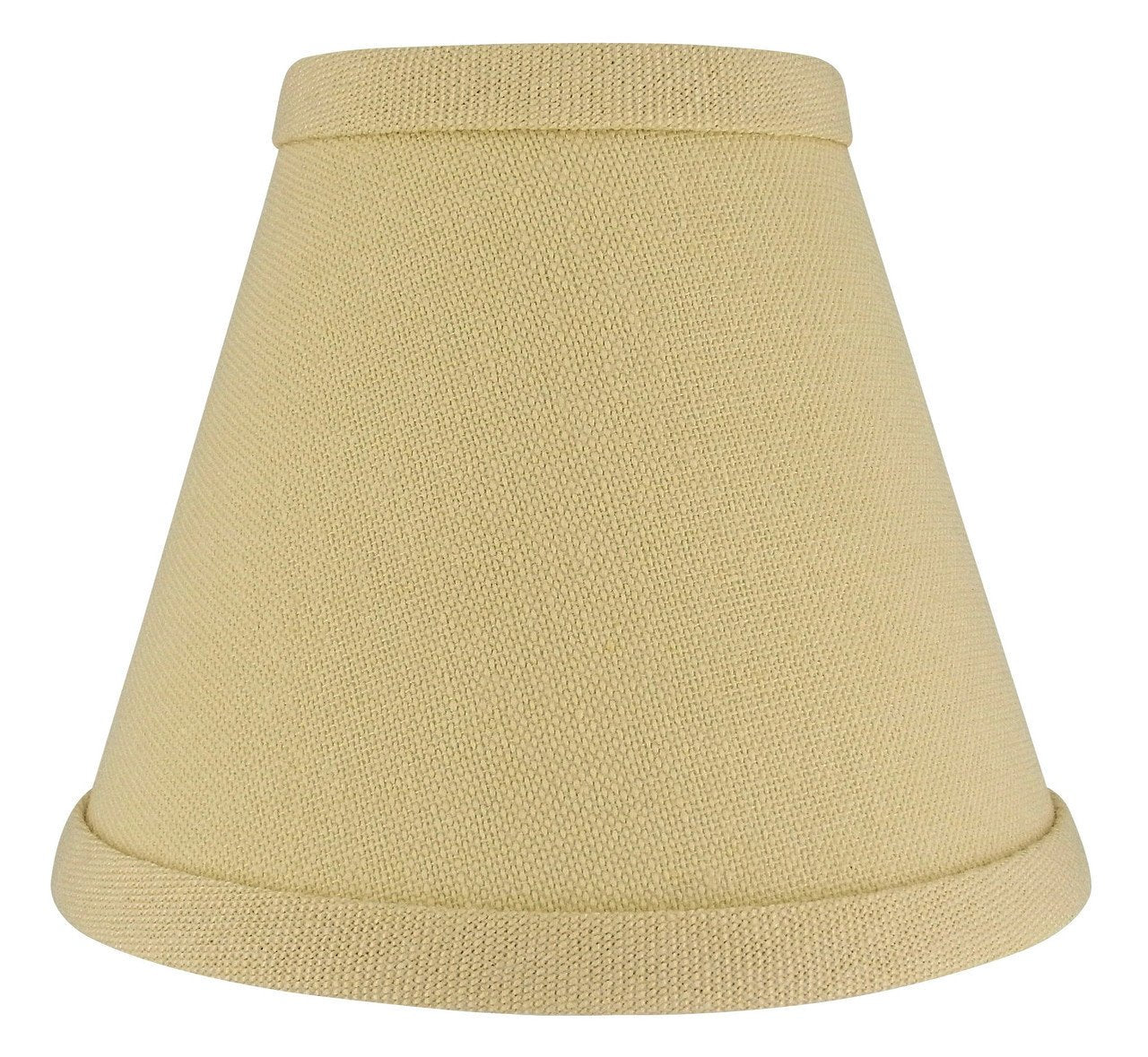 Beige Linen 5 Inch Clip On Chandelier Lamp Shade 3x5x4.25