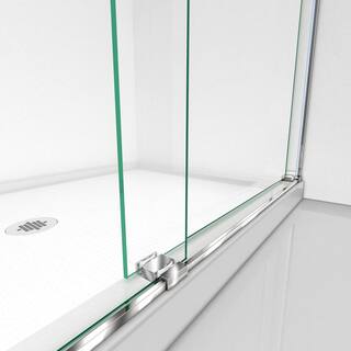 DreamLine Essence 44 in. to 48 in. x 76 in. Semi-Frameless Sliding Shower Door in Chrome SHDR-6348760-01