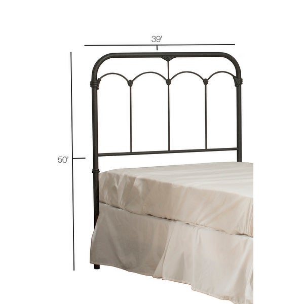 The Gray Barn Charley Black Speckle Metal Headboard with Rails - - 21906868