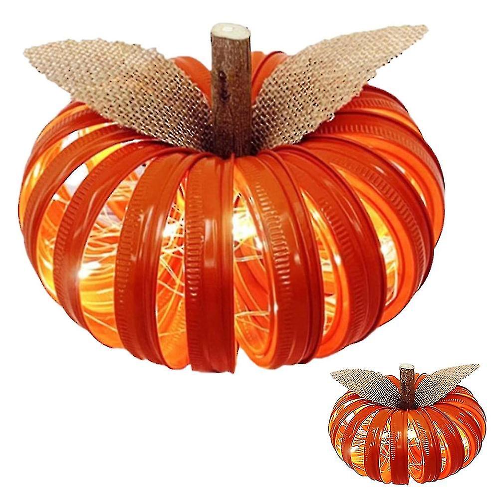 2pcs Halloween Pumpkin Battery Operated Lamp For Thanksgiving