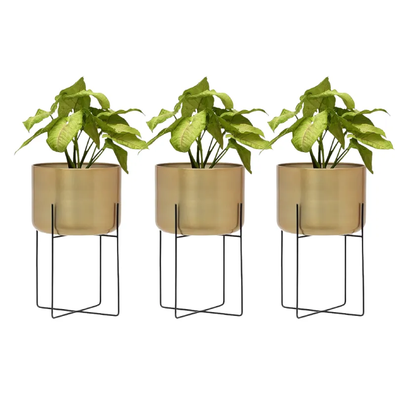 New Arrival Gold Plated Luxury Home Planter Best Selling Round Shape Indoor Planter Buy From Direct Manufacturer