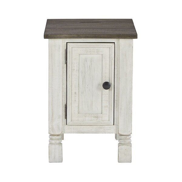 Ashley Furniture Havalance White/Gray Chair Side End Table - 16