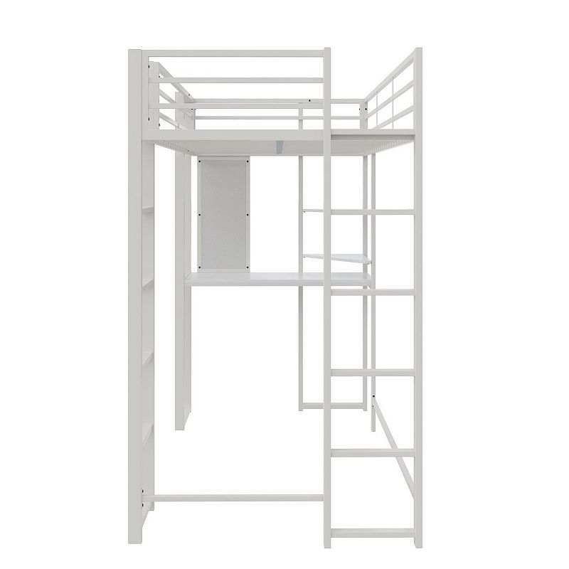 Atwater Living Alix Metal Loft Bed and Desk