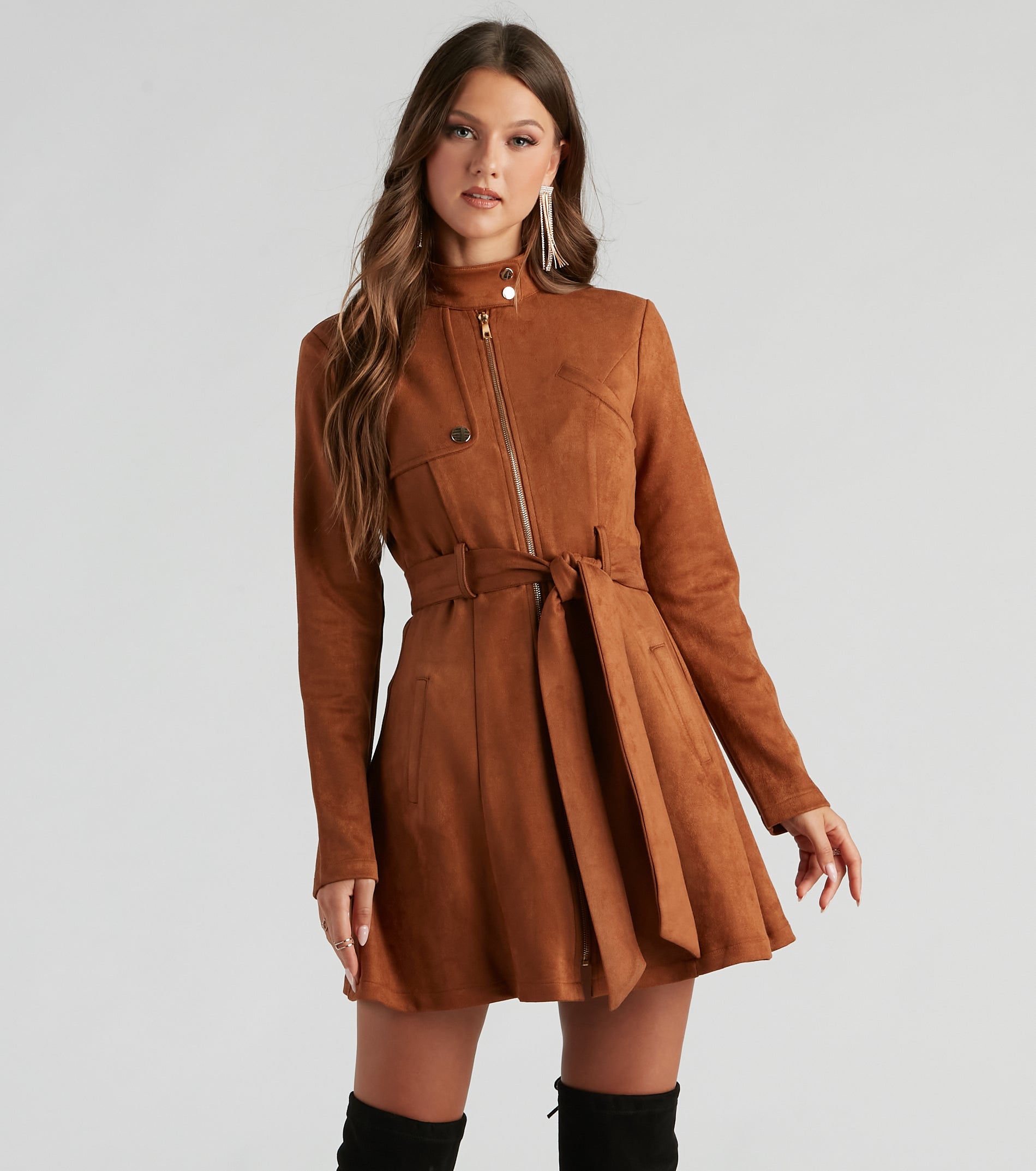 City Chic Babe Trench Dress