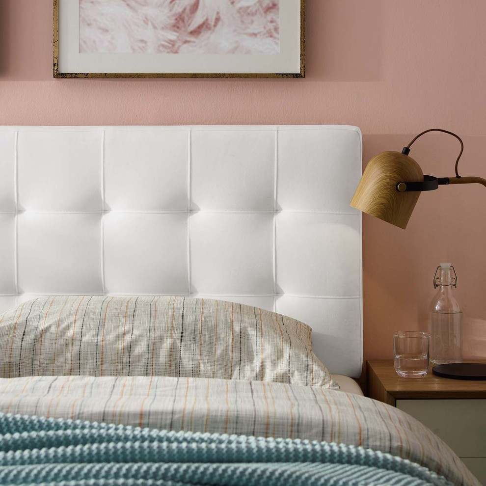 Lily Queen Biscuit Tufted Performance Velvet Headboard   Transitional   Headboards   by Uber Bazaar  Houzz